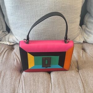 Karl Lagerfeld Multicolor Geometric Shoulder Bag